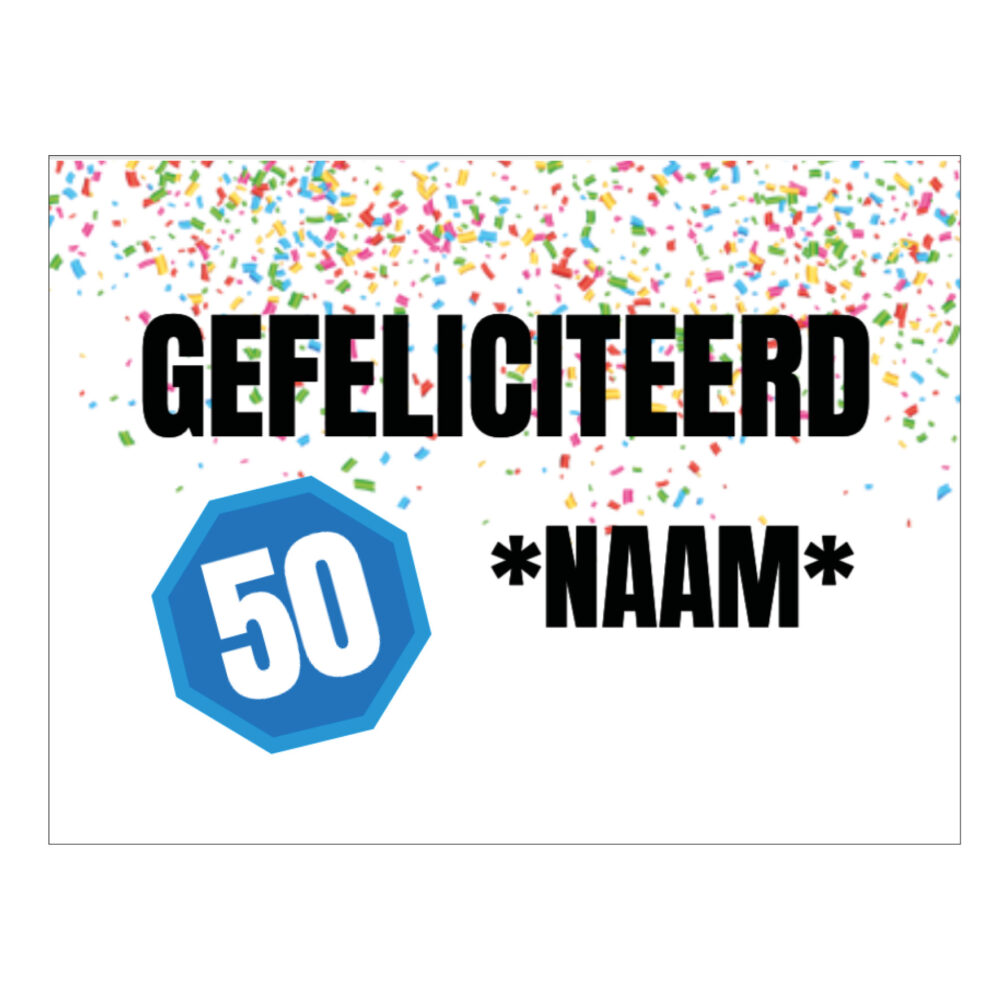 verjaardagsdoek 50 jaar 150×200