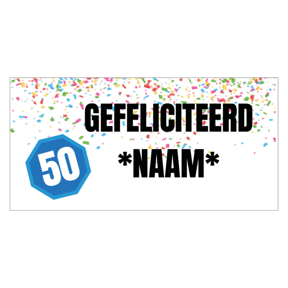 verjaardagsdoek 50 jaar 150×300