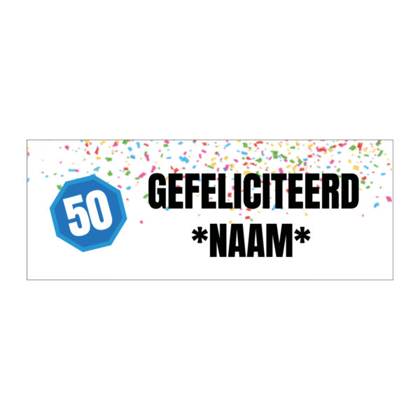 verjaardagsdoek 50 jaar 150×400