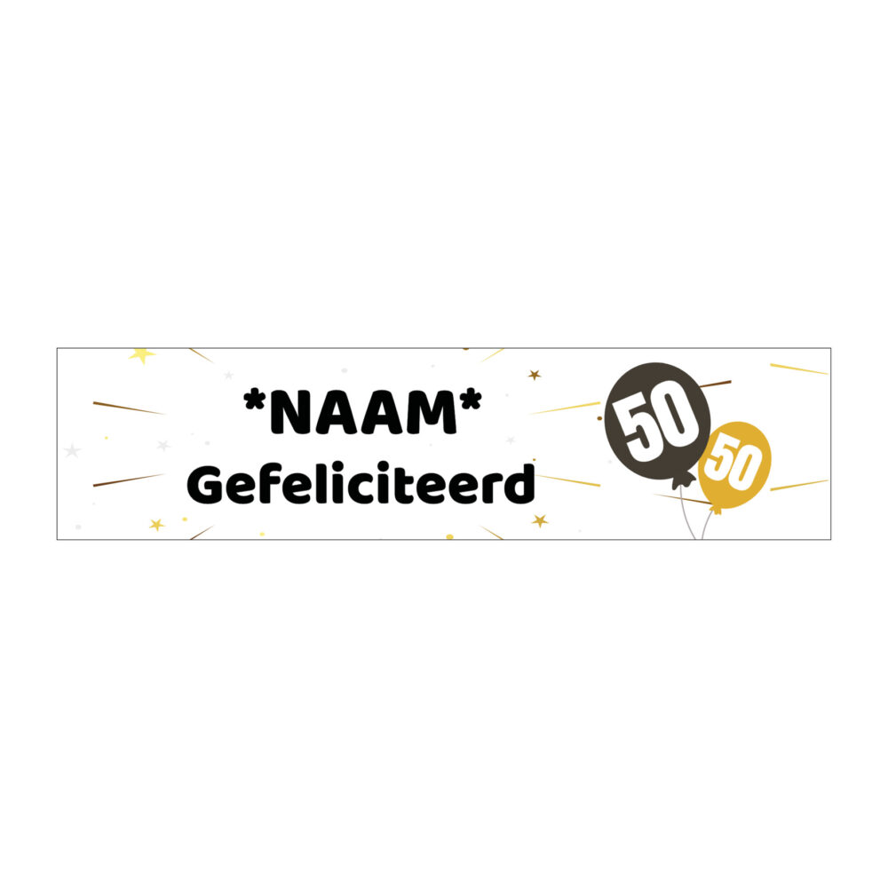 verjaardagsdoek Abraham 100x400